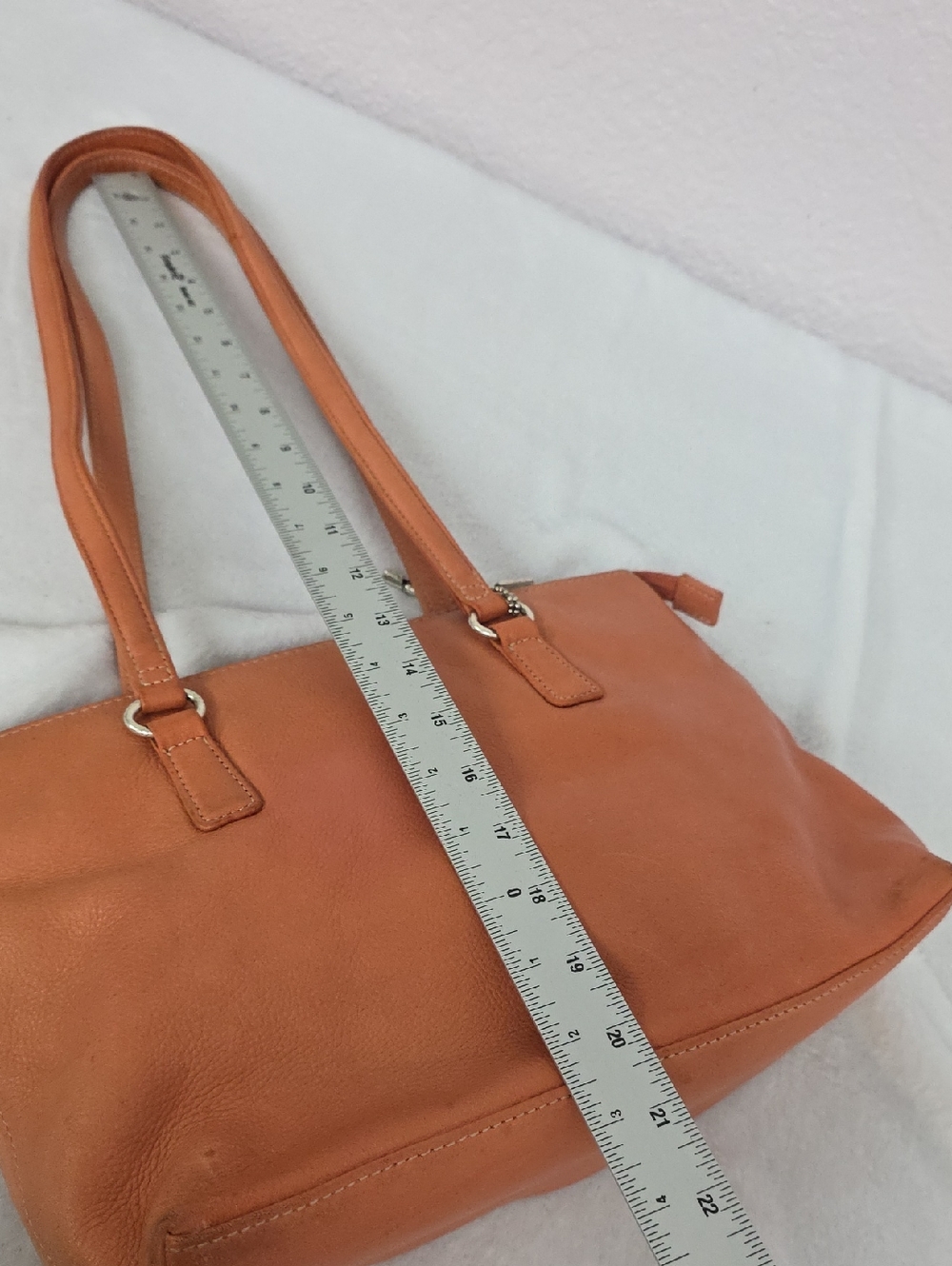 Fossil Shoulder Bag Coral Genuine Leather Large Handbag - Picture 5 of 16